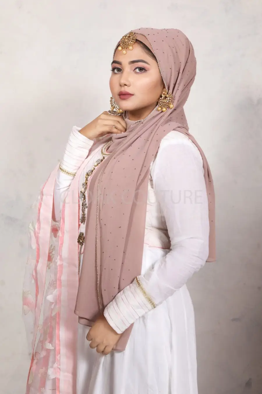 Layla Rhinestone Georgette Hijab - Image 3