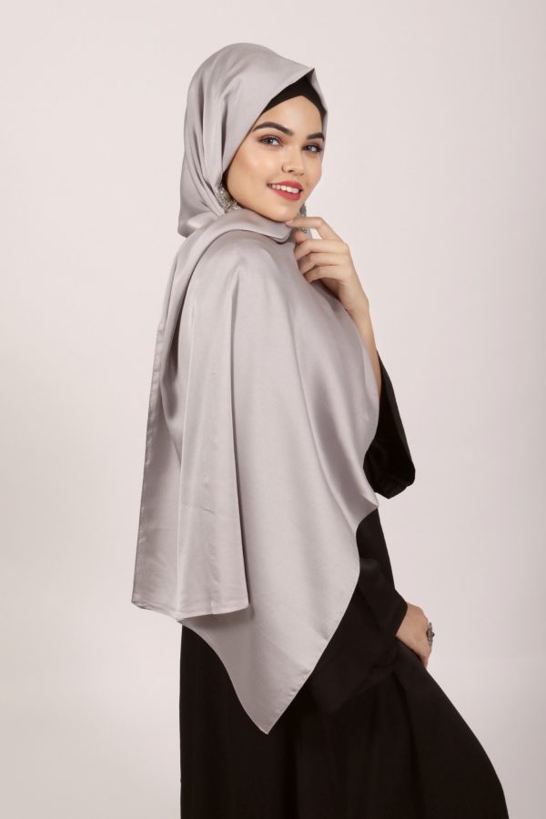 Pearl Grey Turkish Silk Hijab