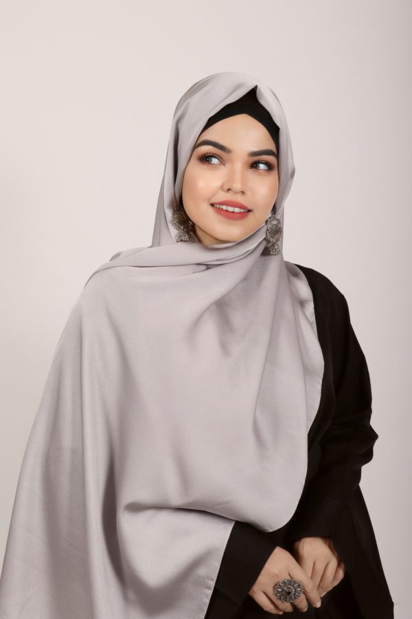 Pearl Grey Turkish Silk Hijab