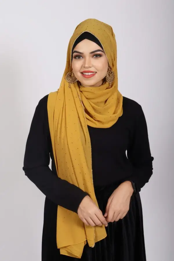 Malaika Rhinestone Georgette Hijab