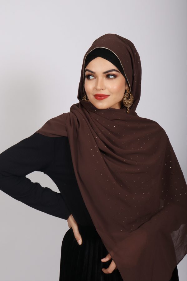 Zayna Rhinestone Georgette Hijab