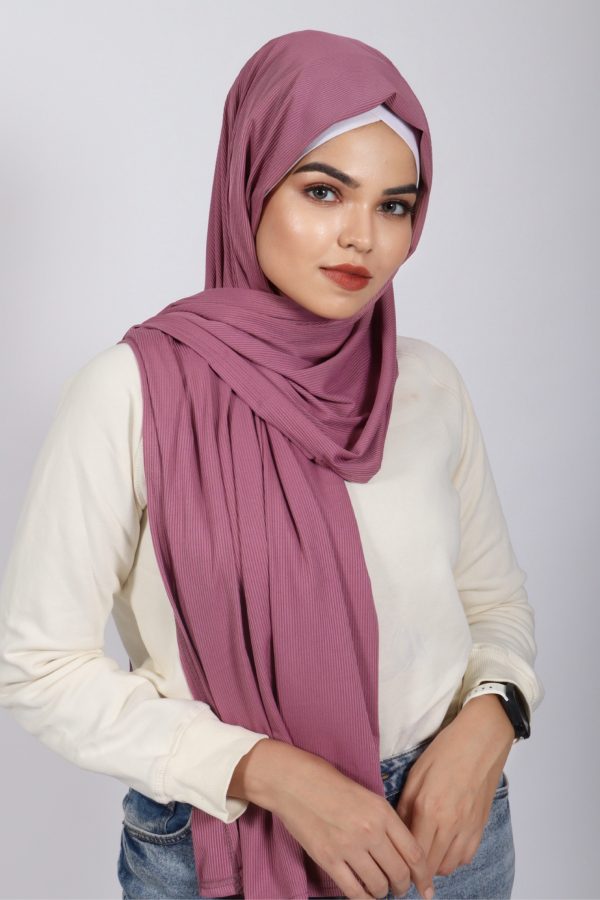 Bubblegum Turkish Pleated Jersey Hijab