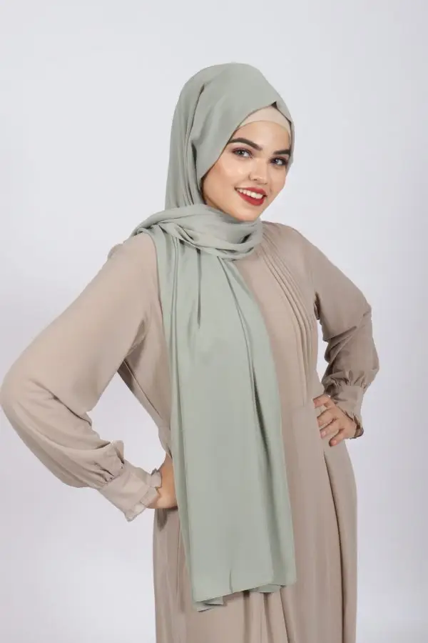 Sage Korean Chiffon Hijab