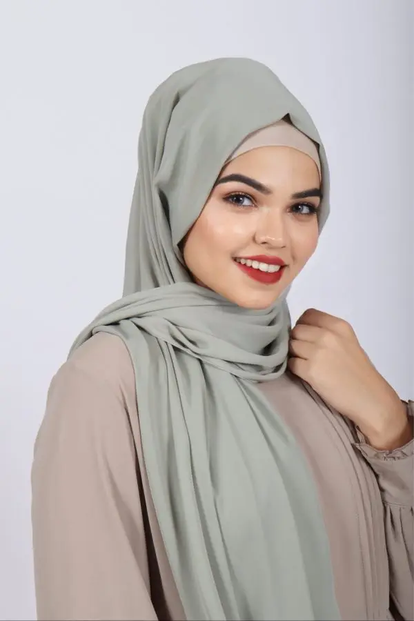 Sage Korean Chiffon Hijab