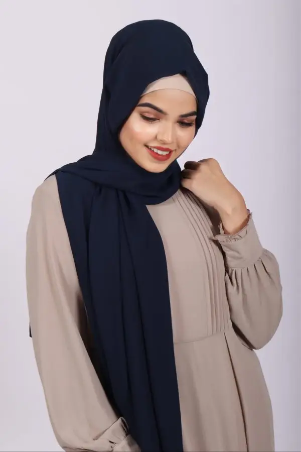 Midnight Blue Korean Chiffon Hijab