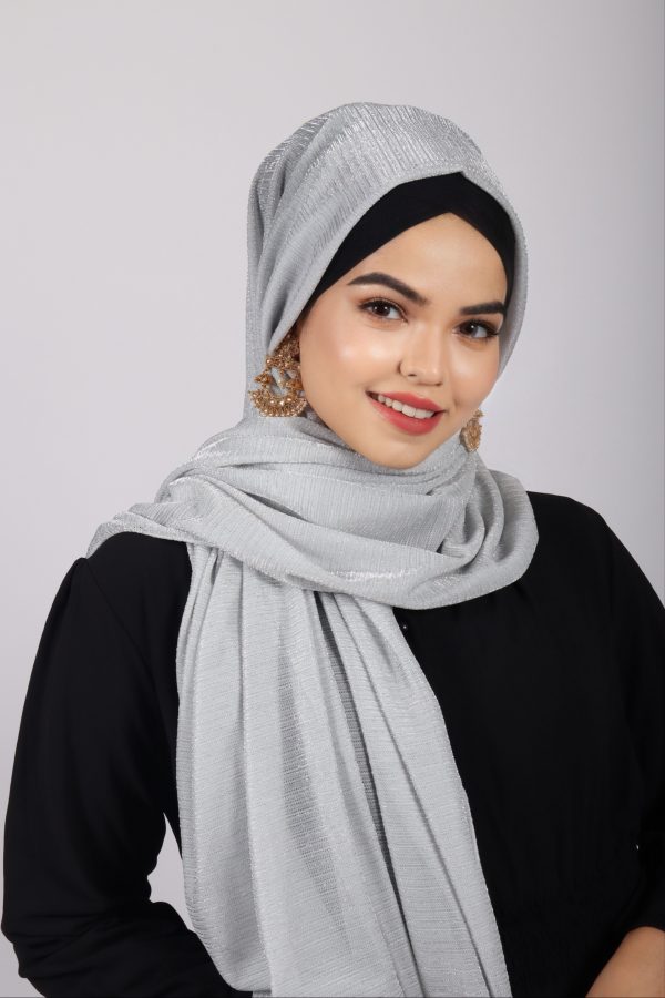 Diamond Metallic Ribbed Hijab