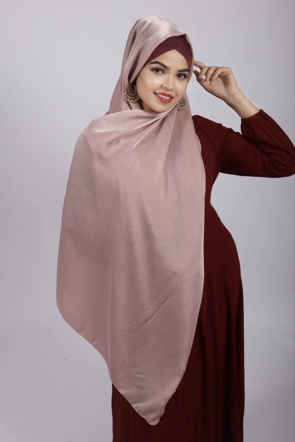 Queen Pink Velvet Chiffon Hijab