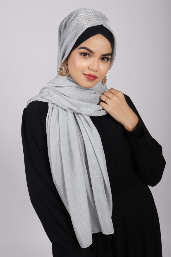 Diamond Metallic Ribbed Hijab