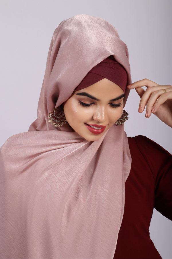 Queen Pink Velvet Chiffon Hijab