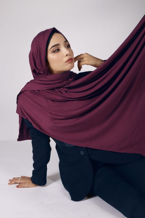 Vintage Wine Premium jersey Hijab