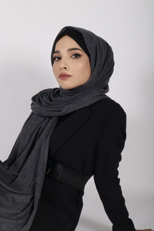 Charcoal Premium Jersey Hijab