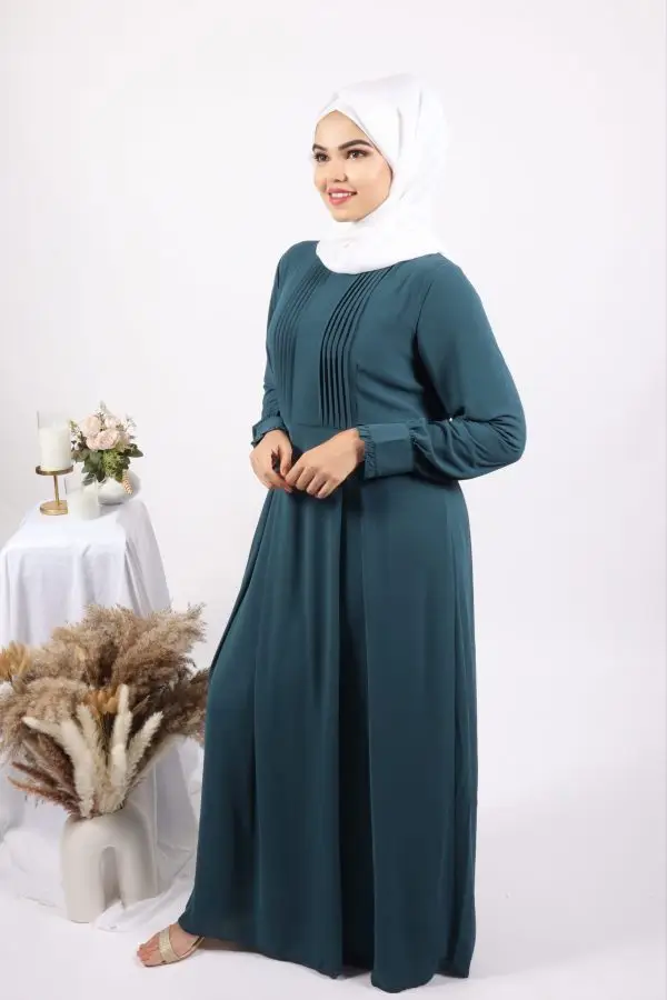 Leah Modest Wear Abaya / Dress - Teal