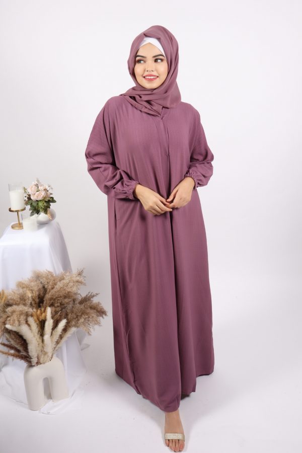 Dahlia Classic Front Open Emirati Abaya