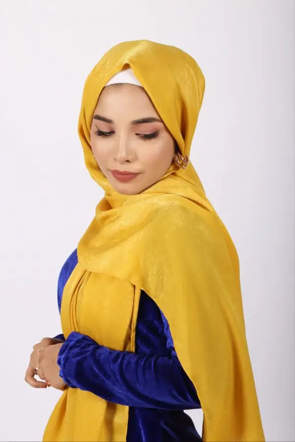 Gold Velvet Chiffon Hijab