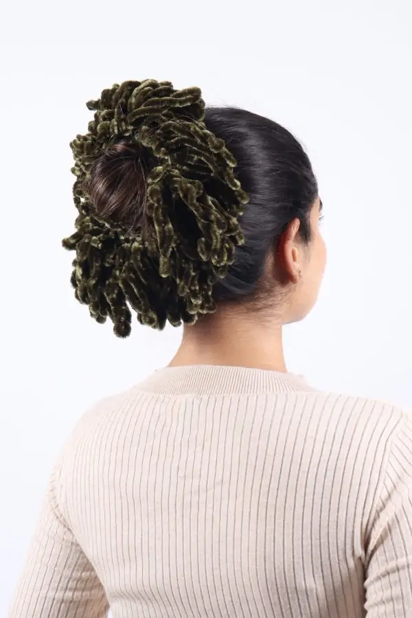 Olive Volumizing Scrunchie