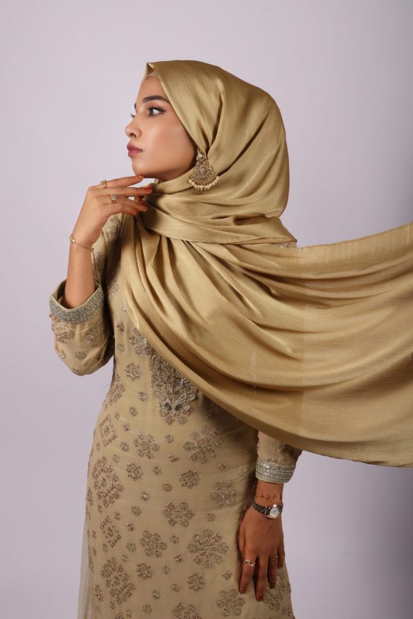 Soft Gold Muna Satin Hijab