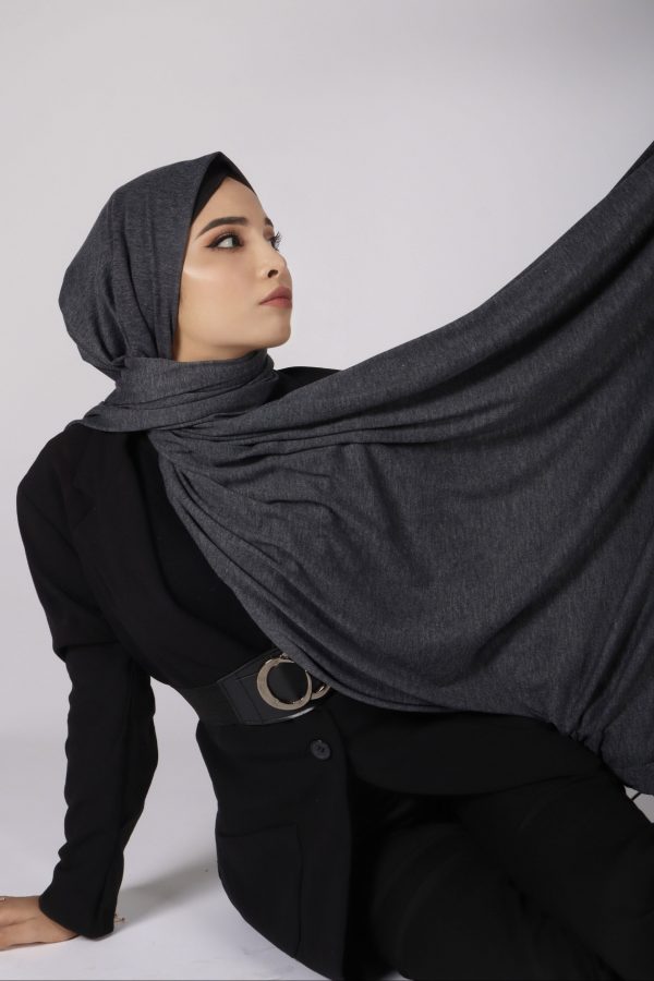 Charcoal Premium Jersey Hijab