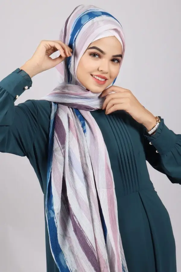 Violette Pleated Printed Hijab