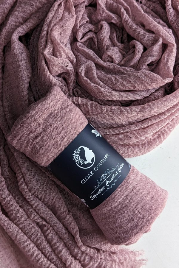 Dusty Berry Crinkled Cotton Hijab