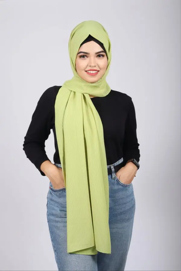 Kiwi Turkish Textured Chiffon Hijab