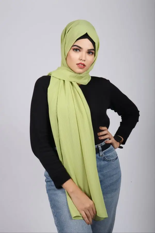 Kiwi Turkish Textured Chiffon Hijab