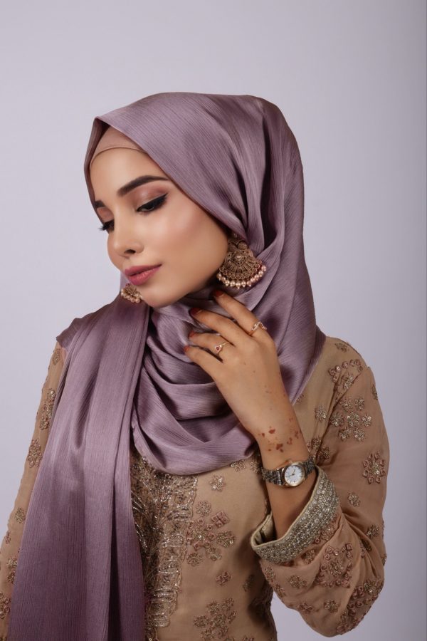 Royal Purple Muna Satin Hijab