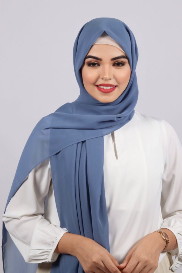 Evening Blue Premium Chiffon Hijab