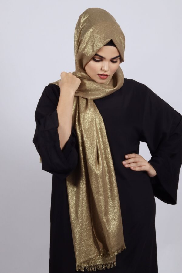 Gold Premium Zari Hijab