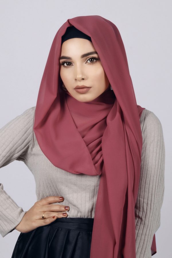 Burgundy Premium Chiffon Hijab