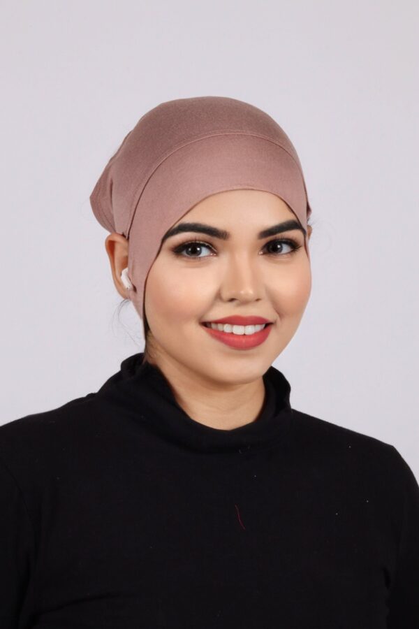 Rose Gold Ear-slit Access Hijab Cap