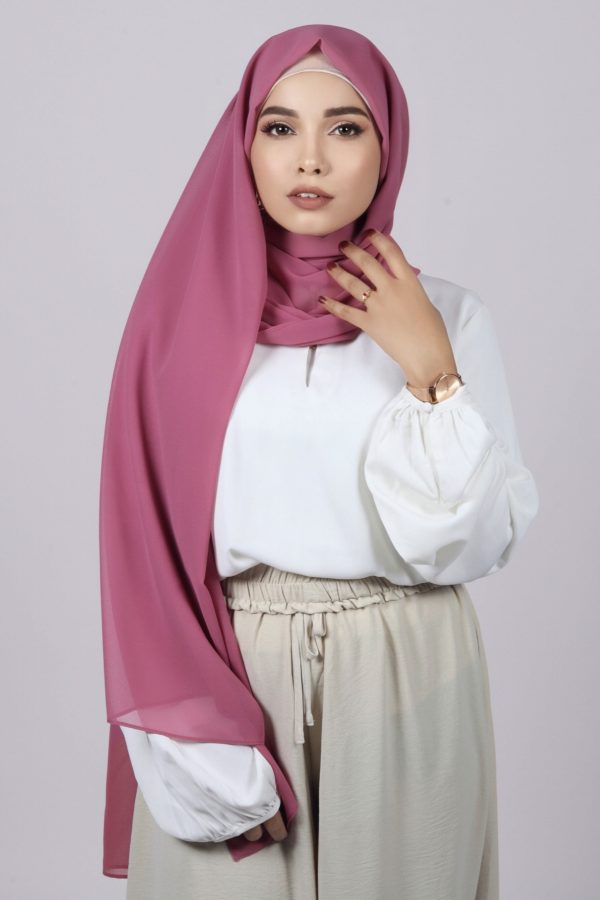 Pink Rose Premium Chiffon Hijab