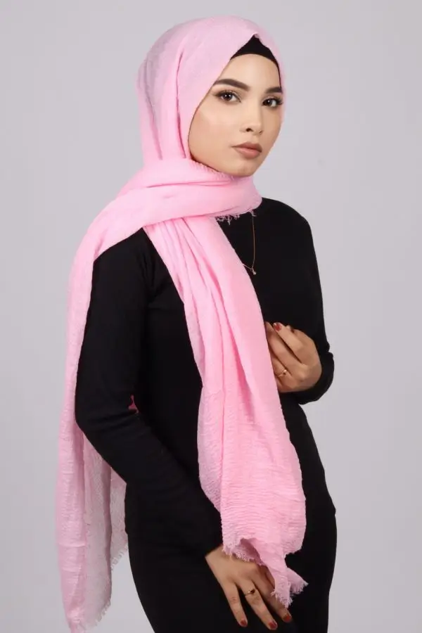 Cotton Candy Crinkled Cotton Hijab