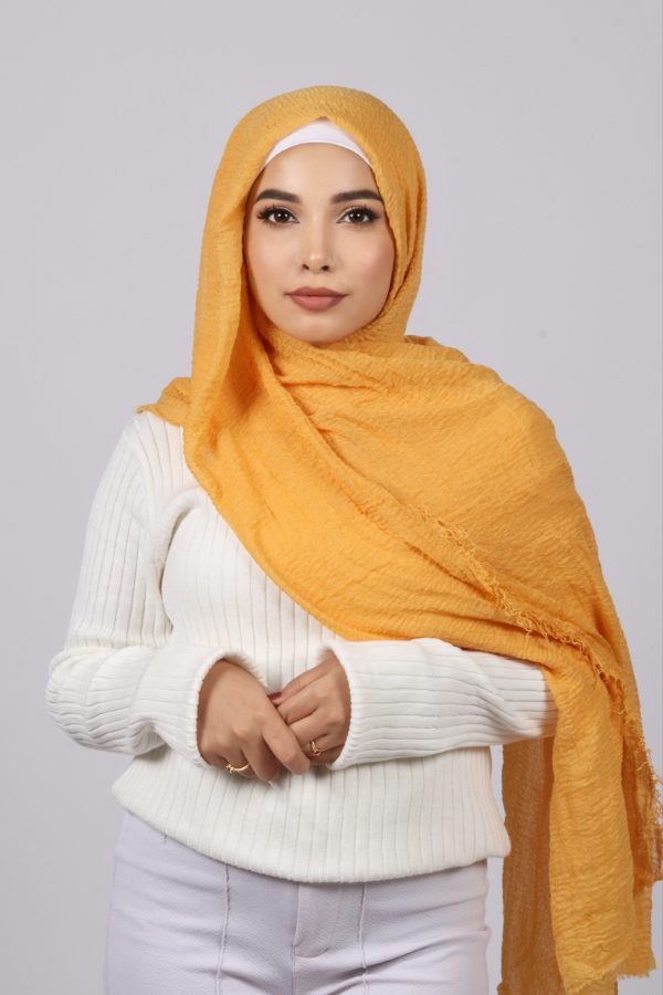 Dandelion Crinkled Cotton Hijab