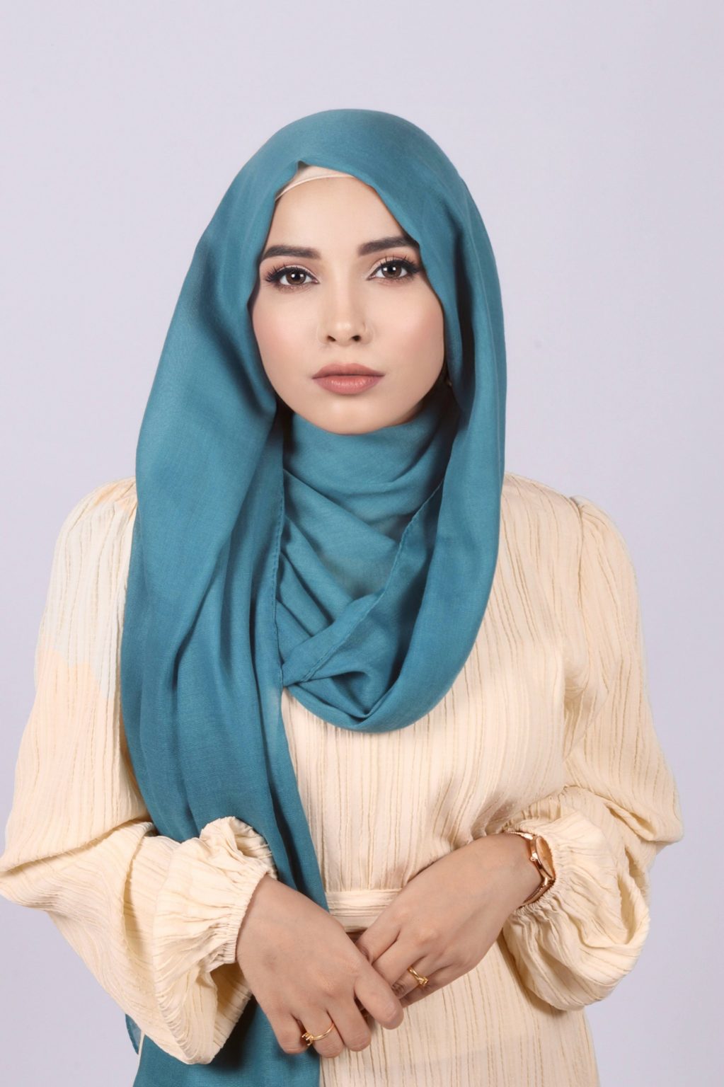 Order Teal Classic Cotton Hijab Online at Best Prices | Versatile for ...