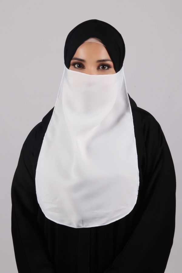 White Half Niqab