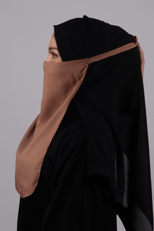 Dark Beige Half Niqab