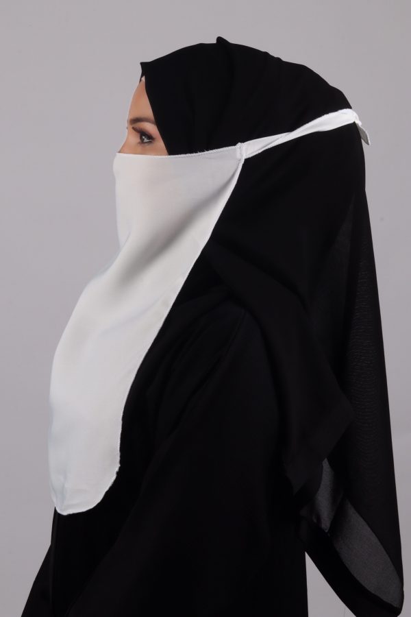 White Half Niqab