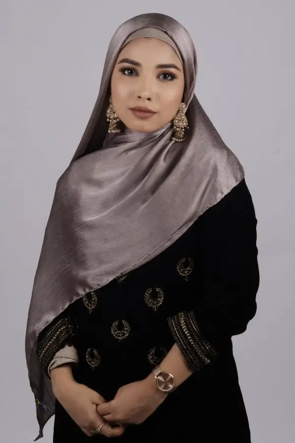 Tungsten Muna Satin Hijab