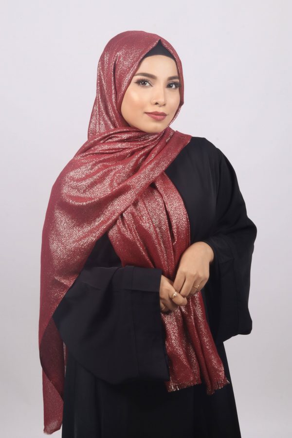 Garnet Premium Zari Hijab