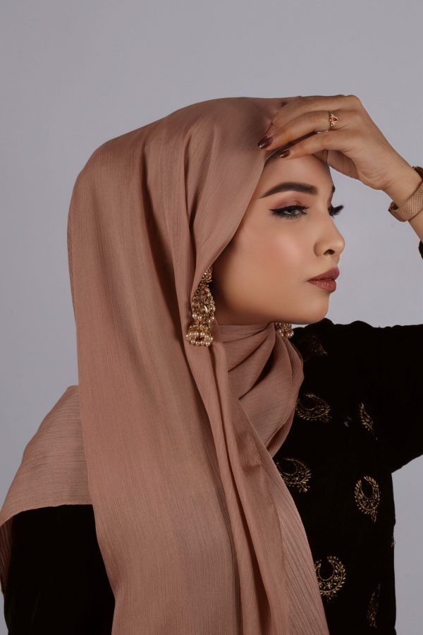 Nude Gold Muna Satin Hijab