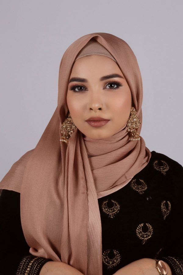 Nude Gold Muna Satin Hijab