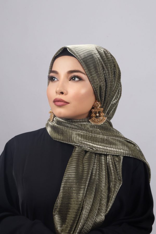 Starlight Metallic Ribbed Hijab