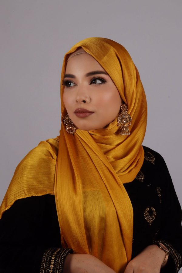 Gold Muna Satin Hijab
