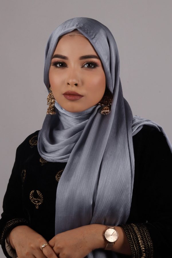 India Blue Muna Satin Hijab