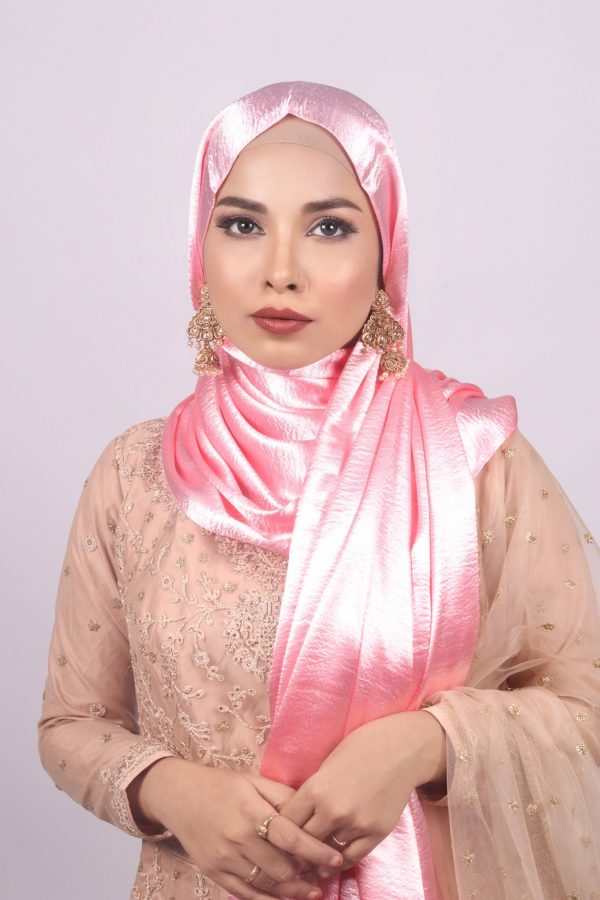 Rose Marble satin Hijab