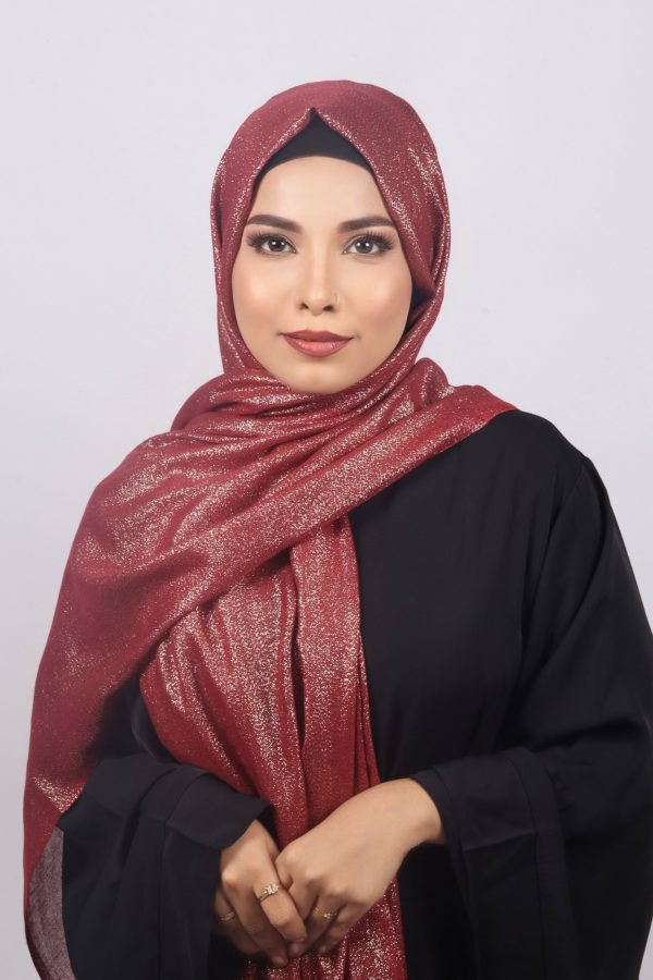 Garnet Premium Zari Hijab