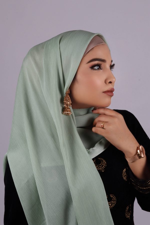 Mint Muna Satin Hijab