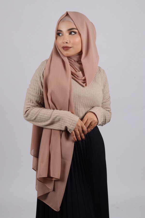 Toffee Peach Premium Chiffon Hijab