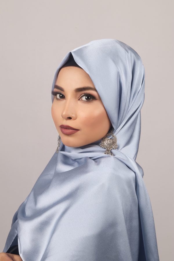 Pastel Blue Turkish Silk Hijab