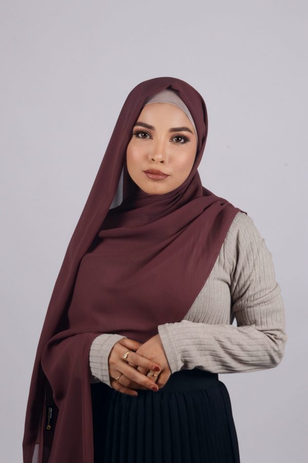 Chococherry Premium Chiffon Hijab